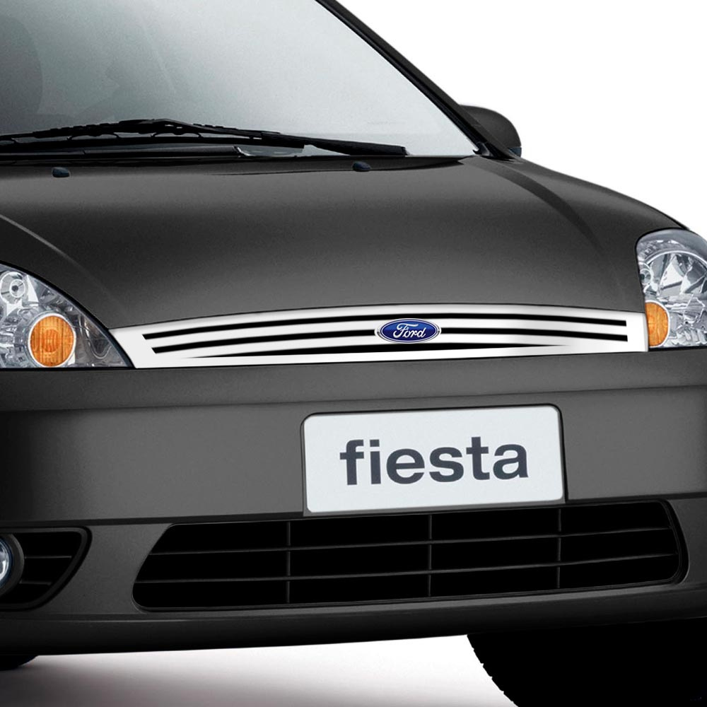 GRADE FORD FIESTA 2003 2007 FILETES LOGOTIPO 3racessorios