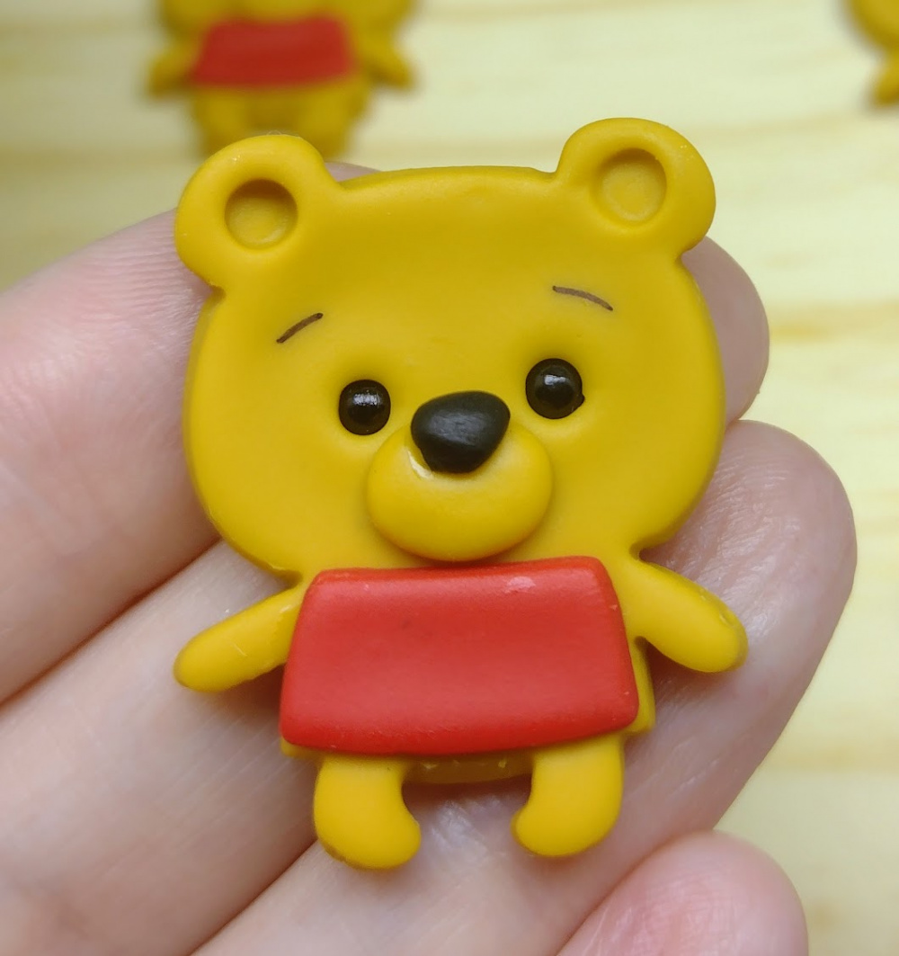 Apliques Para La Os No Formato De Ursinho Pooh Lojinha Arte Em Biscuit