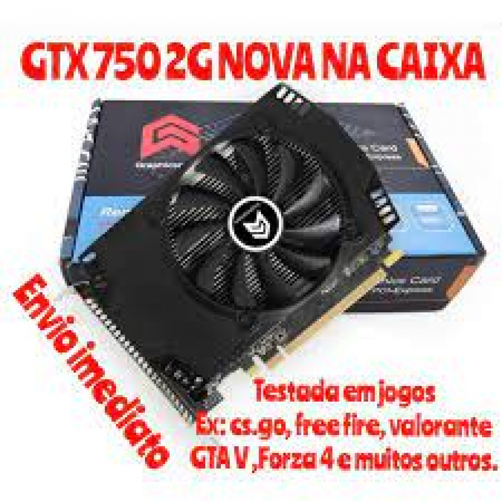 Placa gráfica original chip gtx750 2gb 128bit vga 2048mb placa de vídeo