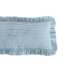 Almofada Retangular Personalizada Babado Listrado Azul Almofada Retangular Personalizada Babado Listrado Azul