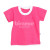 Camiseta para Bebê e Kids Manga Curta P - Pink