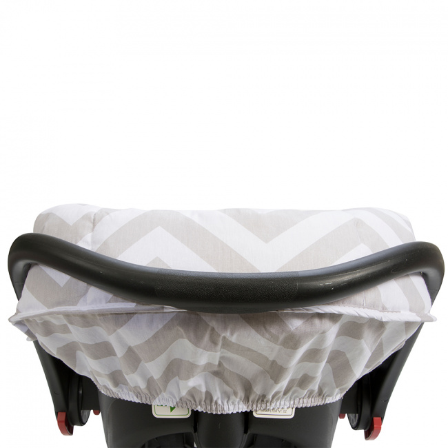 Capa para Bebê Conforto Ajustável Chevron Cinza