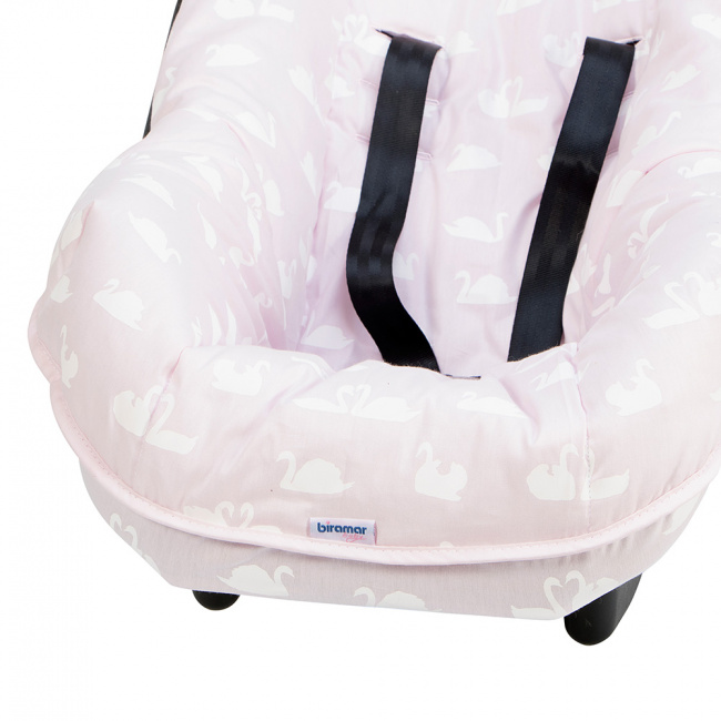Capa para Bebê Conforto Ajustável Cisne Rosa
