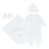 Gift Set para Bebê Royal Branco 7 Peças Suedine Algodão Egípcio - Tamanho Único