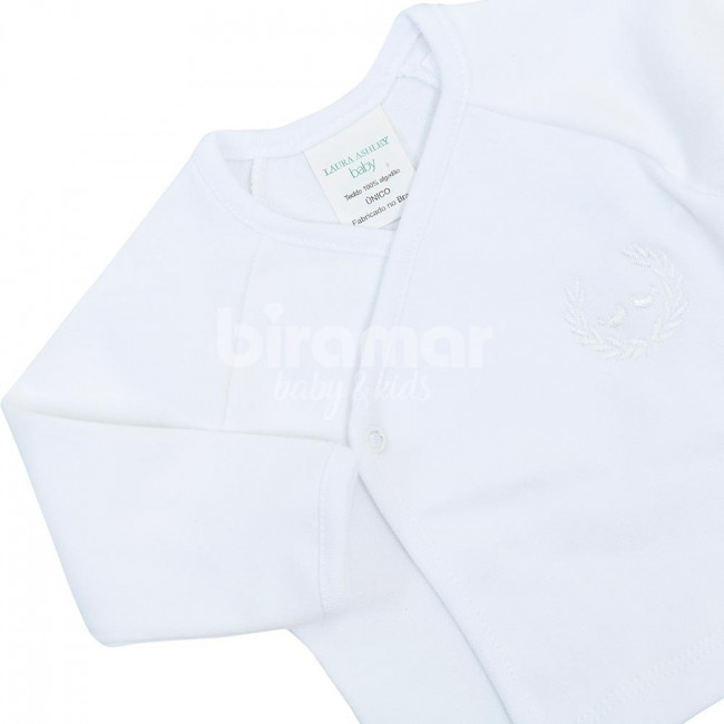 Kimono Maternidade para Bebê Valencia Branco 3 Peças - Tamanho Único