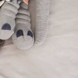 Almofada Elefante Malha Bebê 100% Algodão 67cm cinza Antialérgico Presentes