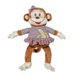 Macaco de Pelúcia Juca Pink Safari Decoração Quarto Festa Infantil Presentes
