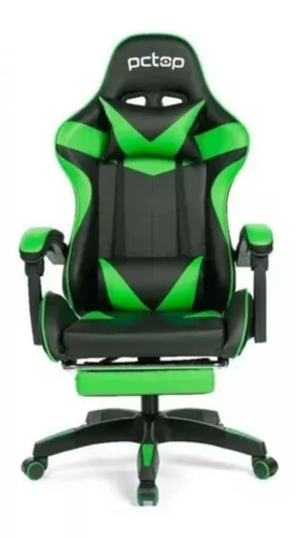 Cadeira De Escrit Rio Pctop Racer Gamer Ergon Mica Preto E Verde