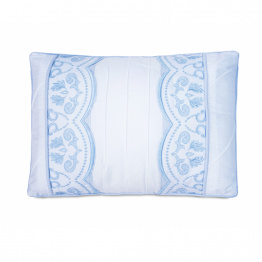 Almofada Bordada Elegance 30x25 Azul - Constantini Baby Almofada Bordada Elegance 30x25 Azul - Constantini Baby