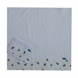 Conjunto 2 Fraldas de Ombro Percal 100% Algodão Space - Constantini Baby Conjunto 2 Fraldas de Ombro Percal 100% Algodão Space - Constantini Baby