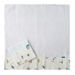 Conjunto 2 Fraldas de Ombro Percal 100% Algodão Pequeno Navegante - Constantini Baby Conjunto 2 Fraldas de Ombro Percal 100% Algodão Pequeno Navegante - Constantini Baby