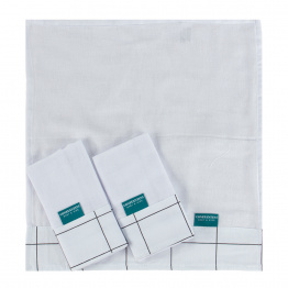 Conjunto 3 Paninhos de Boca Fralda Percal 100% Algodão Grid - Constantini Baby Conjunto 3 Paninhos de Boca Fralda Percal 100% Algodão Grid - Constantini Baby