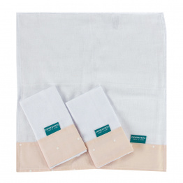 Conjunto 3 Paninhos de Boca Fralda Percal 100% Algodão Poá Rose - Constantini Baby Conjunto 3 Paninhos de Boca Fralda Percal 100% Algodão Poá Rose - Constantini Baby