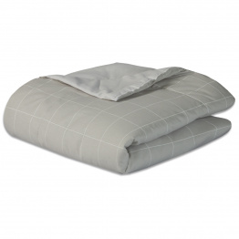 Edredom Dupla Face Berço/Mini Cama Percal 100% Algodão Grid Cinza - Constantini Baby Edredom Dupla Face Berço/Mini Cama Percal 100% Algodão Grid Cinza - Constantini Baby