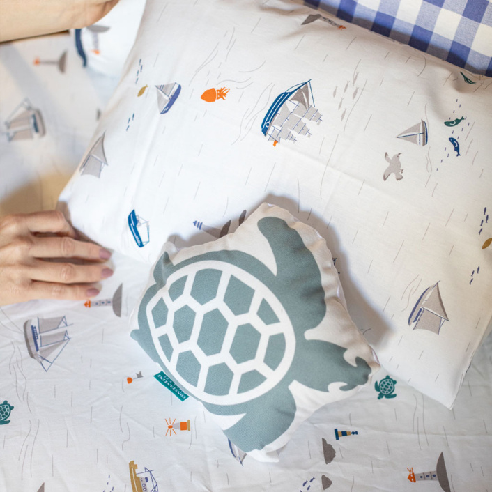 Fronha Avulsa 30x40cm 100% Algodão Percal 200 Fios estampado Pequeno Navegante - Constantini Baby