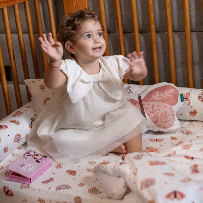 Jogo de Lençol 2 Peças para Berço Americano Percal 200 Fios 100% Algodão Hippie Chic - Constantini Baby