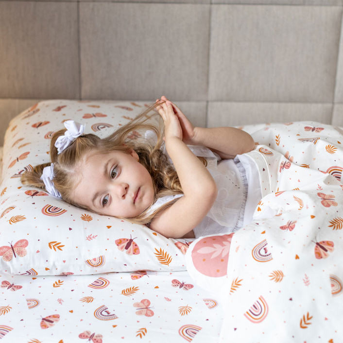 Jogo de Lençol 2 Peças Solteiro Percal 200 Fios 100% Algodão Hippie Chic - Constantini Baby