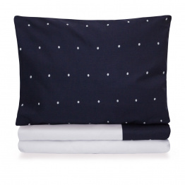 Jogo de lençol 3 Peças Percal 150 Fios 100% Algodão berço americano Poá Marinho - Constantini Baby Jogo de lençol 3 Peças Percal 150 Fios 100% Algodão berço americano Poá Marinho - Constantini Baby