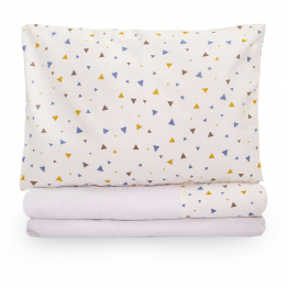 Jogo de lençol Montessoriano Mini Cama 3 Peças Percal 150 Fios 100% Algodão Triangles - Constantini Baby Jogo de lençol Montessoriano Mini Cama 3 Peças Percal 150 Fios 100% Algodão Triangles - Constantini Baby
