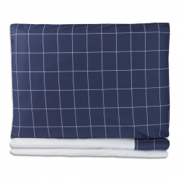 Jogo de lençol Solteiro 3 Peças Percal 150 Fios 100% Algodão Grid Azul Marinho - Constantini Baby Jogo de lençol Solteiro 3 Peças Percal 150 Fios 100% Algodão Grid Azul Marinho - Constantini Baby