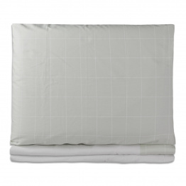 Jogo de lençol Solteiro 3 Peças Percal 150 Fios 100% Algodão Grid Cinza - Constantini Baby Jogo de lençol Solteiro 3 Peças Percal 150 Fios 100% Algodão Grid Cinza - Constantini Baby