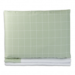 Jogo de lençol Solteiro 3 Peças Percal 150 Fios 100% Algodão Grid Verde - Constantini Baby Jogo de lençol Solteiro 3 Peças Percal 150 Fios 100% Algodão Grid Verde - Constantini Baby