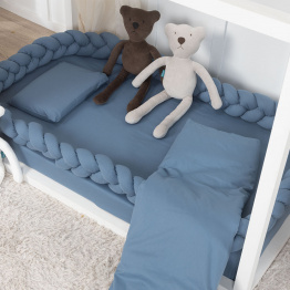 Jogo de Lençol 2 Peças Liso Mini Cama Percal 200 Fios 100% Algodão Cinza Jeans - Constantini Baby Jogo de Lençol 2 Peças Liso Mini Cama Percal 200 Fios 100% Algodão Cinza Jeans - Constantini Baby