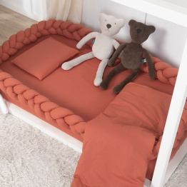 Jogo de Lençol 2 Peças Liso Mini Cama Percal 200 Fios 100% Algodão Terracota - Constantini Baby Jogo de Lençol 2 Peças Liso Mini Cama Percal 200 Fios 100% Algodão Terracota - Constantini Baby