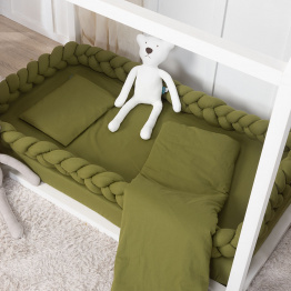 Jogo de Lençol 2 Peças Liso Mini Cama Percal 200 Fios 100% Algodão Verde Oliva - Constantini Baby Jogo de Lençol 2 Peças Liso Mini Cama Percal 200 Fios 100% Algodão Verde Oliva - Constantini Baby