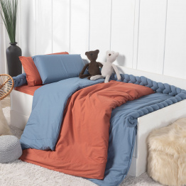 Jogo de Lençol 2 Peças Liso Solteiro Percal 200 Fios 100% Algodão Cinza Jeans - Constantini Baby Jogo de Lençol 2 Peças Liso Solteiro Percal 200 Fios 100% Algodão Cinza Jeans - Constantini Baby