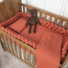 Jogo de Lençol 2 Peças Liso para Berço Americano Percal 200 Fios 100% Algodão Terracota - Constantini Baby Jogo de Lençol 2 Peças Liso para Berço Americano Percal 200 Fios 100% Algodão Terracota - Constantini Baby