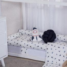 Kit Coordenado 4 Peças(Lençol 3 Peças + Edredom ) para Mini Cama Percal 100% Algodão Space - Constantini Baby Kit Coordenado 4 Peças(Lençol 3 Peças + Edredom ) para Mini Cama Percal 100% Algodão Space - Constantini Baby