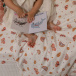Kit Coordenado 5 Peças(Lençol 3 Peças + Edredom ) para Mini Cama Percal 100% Algodão Hippie Chic - Constantini Baby