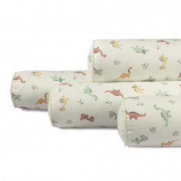 Kit de Capas de Rolinho para Berço 4 Peças Percal 100% Algodão Estampado Dinossauros - Constantini Baby Kit de Capas de Rolinho para Berço 4 Peças Percal 100% Algodão Estampado Dinossauros - Constantini Baby
