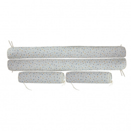 Kit de Capas de Rolinho para Berço 4 Peças Percal 100% Algodão Estampado Triangles - Constantini Baby Kit de Capas de Rolinho para Berço 4 Peças Percal 100% Algodão Estampado Triangles - Constantini Baby