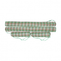 Kit de Capas de Rolinho para Berço 4 Peças Percal 100% Algodão Estampado Xadrez Verde - Constantini Baby Kit de Capas de Rolinho para Berço 4 Peças Percal 100% Algodão Estampado Xadrez Verde - Constantini Baby