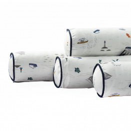 Kit de Capas de Rolinho para Berço 4 Peças Percal 100% Algodão Estampado Pequeno Navegante - Constantini Baby Kit de Capas de Rolinho para Berço 4 Peças Percal 100% Algodão Estampado Pequeno Navegante - Constantini Baby