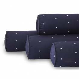 Kit de Rolinhos de Berço americano 8 Peças Percal 100% Algodão Poá Marinho - Constantini Baby Kit de Rolinhos de Berço americano 8 Peças Percal 100% Algodão Poá Marinho - Constantini Baby