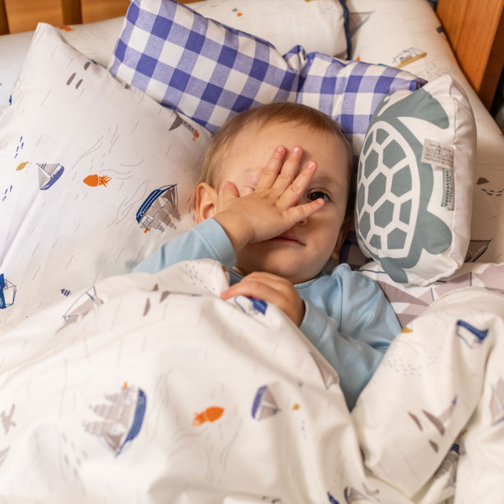 Kit de Rolinhos de Berço americano 8 Peças Percal 100% Algodão Pequeno Navegante - Constantini Baby