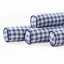 Kit de Rolinhos de Berço americano 8 Peças Percal 100% Algodão Xadrez Azul - Constantini Baby Kit de Rolinhos de Berço americano 8 Peças Percal 100% Algodão Xadrez Azul - Constantini Baby