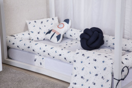 Kit Quarto Completo Mini Cama 24 Peças Percal 100% Algodão Space - Constantini Baby Kit Quarto Completo Mini Cama 24 Peças Percal 100% Algodão Space - Constantini Baby