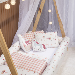 Kit Quarto Completo Mini Cama 23 Peças Percal 100% Algodão Conto de Fadas - Constantini Baby Kit Quarto Completo Mini Cama 23 Peças Percal 100% Algodão Conto de Fadas - Constantini Baby