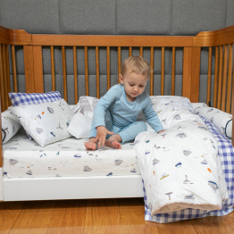Kit Quarto Completo Mini Cama 25 Peças Percal 100% Algodão Pequeno Navegante - Constantini Baby Kit Quarto Completo Mini Cama 25 Peças Percal 100% Algodão Pequeno Navegante - Constantini Baby