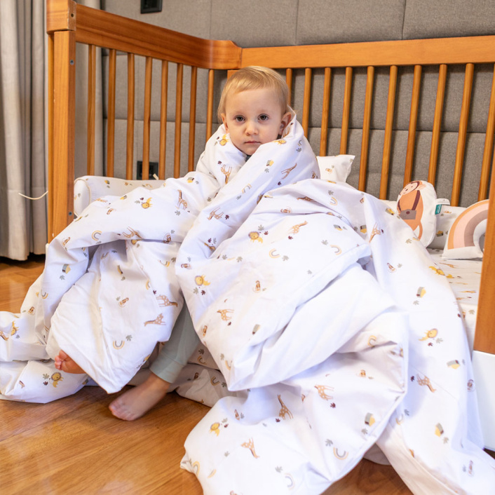 Kit Quarto Completo Mini Cama 27 Peças Percal 100% Algodão Boho Safari - Constantini Baby