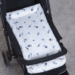 Ninho para Carrinho e Mini Berço Percal 100% Algodão Space - Constantini Baby Ninho para Carrinho e Mini Berço Percal 100% Algodão Space - Constantini Baby