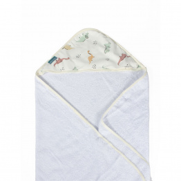 Toalha Felpa com Capuz Extra Macia Percal 100% Algodão Dinossauros - Constantini Baby Toalha Felpa com Capuz Extra Macia Percal 100% Algodão Dinossauros - Constantini Baby