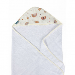 Toalha Felpa com Capuz Extra Macia Percal 100% Algodão Hippie Chic - Constantini Baby Toalha Felpa com Capuz Extra Macia Percal 100% Algodão Hippie Chic - Constantini Baby