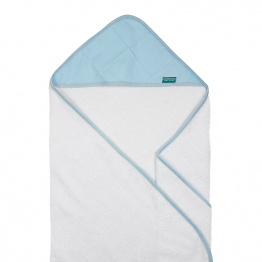 Toalha Felpa com Capuz Extra Macia Percal 100% Algodão Nervurado Liso Blue Azul - Constantini Baby Toalha Felpa com Capuz Extra Macia Percal 100% Algodão Nervurado Liso Blue Azul - Constantini Baby