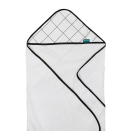 Toalha Felpa com Capuz Extra Macia Percal 100% Algodão Grid - Constantini Baby Toalha Felpa com Capuz Extra Macia Percal 100% Algodão Grid - Constantini Baby