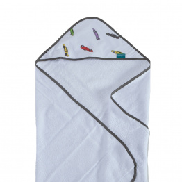 Toalha Felpa com Capuz Extra Macia Percal 100% Algodão Racing Cars - Constantini Baby Toalha Felpa com Capuz Extra Macia Percal 100% Algodão Racing Cars - Constantini Baby